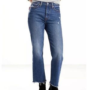Levi's Levis Premium Wedgie High Waist Straight Ankle Jeans—Size 26
